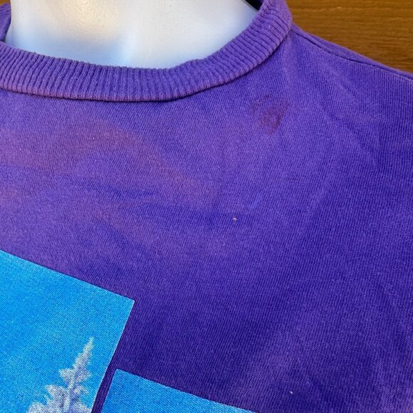 Vintage Arizona Y2k Ski Cropped Purple Long Sleeve Shirt Size XS - Picture 6 of 9